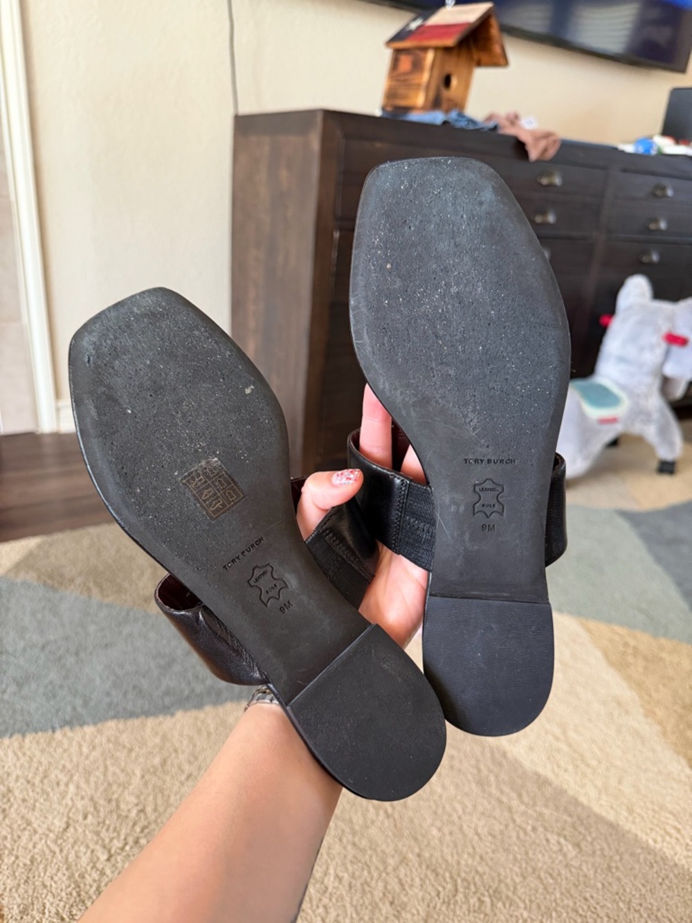 Tory Burch Perfect Black/Gold Georgia Sandal - Picture 7 of 10